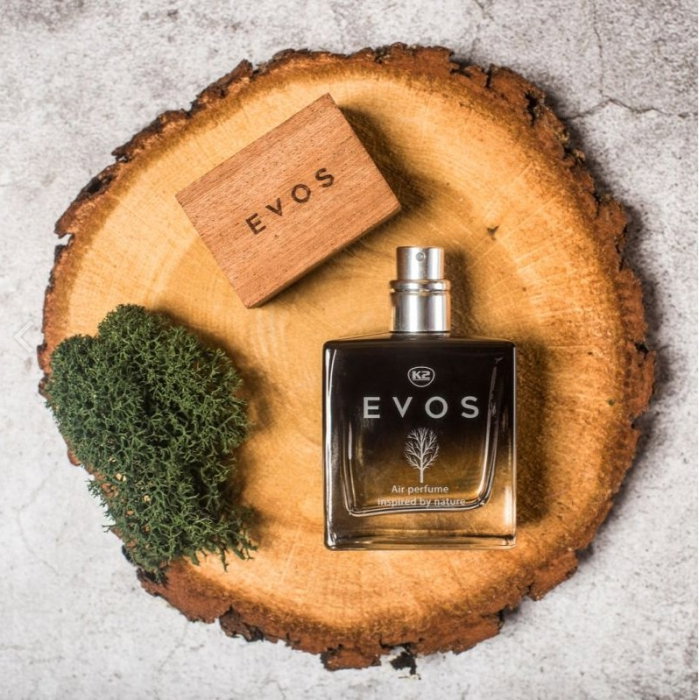 Parfum Auto Spray K2 EVOS UNICORN 50ml, Aromă Fructată (Piersică, Plumeria, Santal), Sticlă cu Dop de Lemn [5]