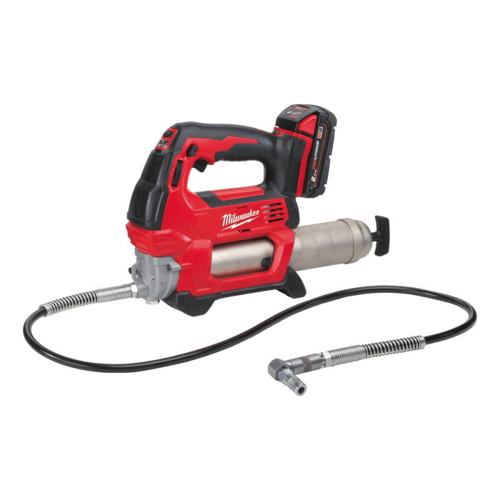 Pistol pentru gresat M18tm Milwaukee M18GG-201C, cod 4933440490, 1 x M18 B2 acumulator, M12-18 C incarcator, cutie plastic [2]