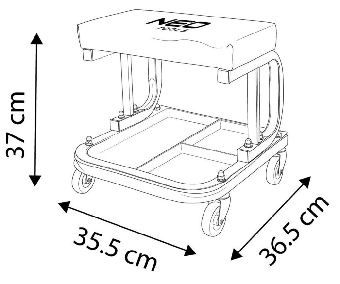 Platforma de lucru pe roti cu raft de scule [2]