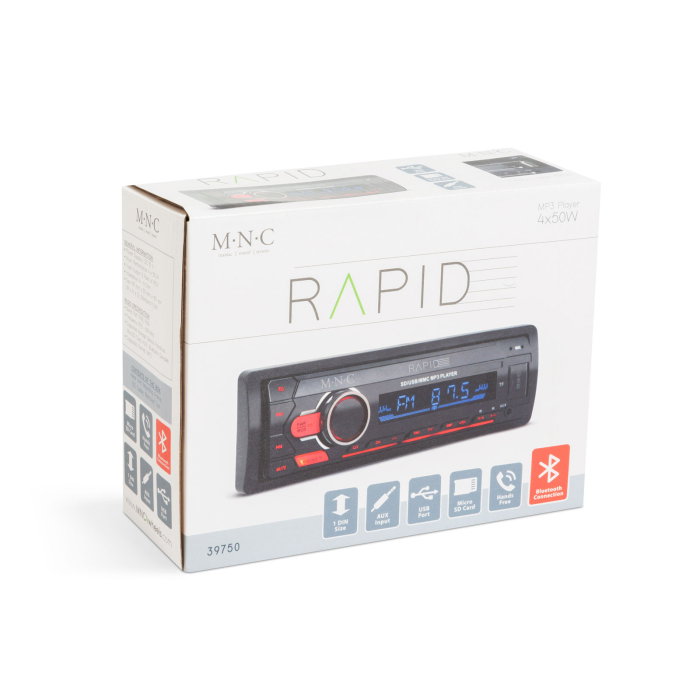 Player auto "Rapid" - 1 DIN - 4 x 50 W - BT - MP3 - AUX - SD - USB [6]