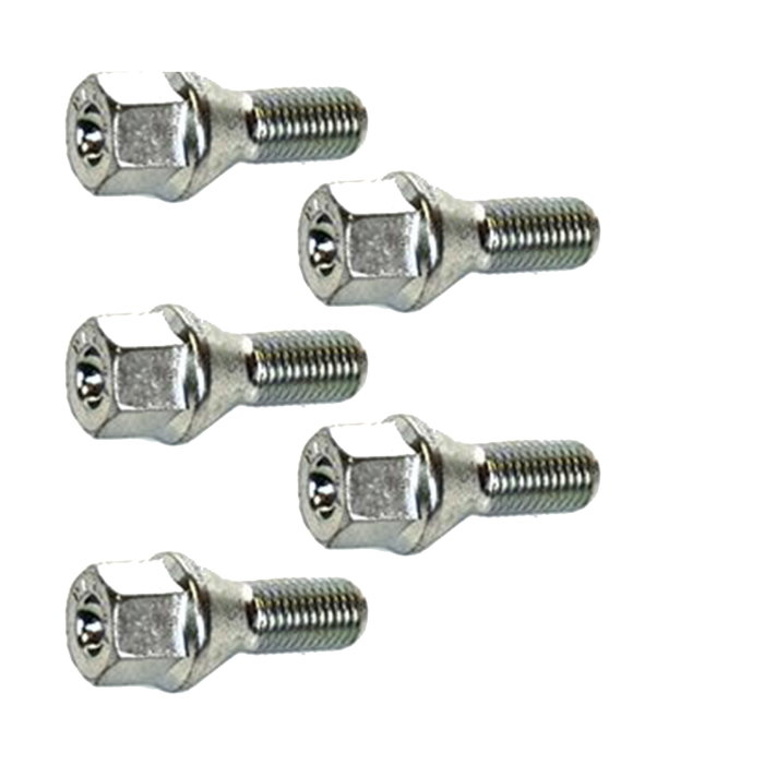 Pachet 5 prezoane roată M12x1.5 (SW17) - Lungime 47.5 mm, pentru jantă aliaj și oțel [1]