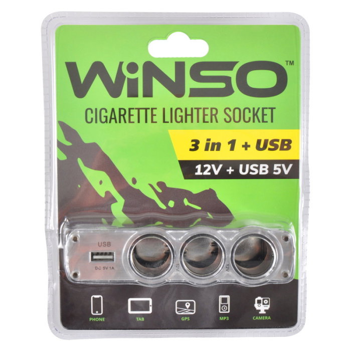 Priza bricheta 12V Winso 3 in 1 [3]