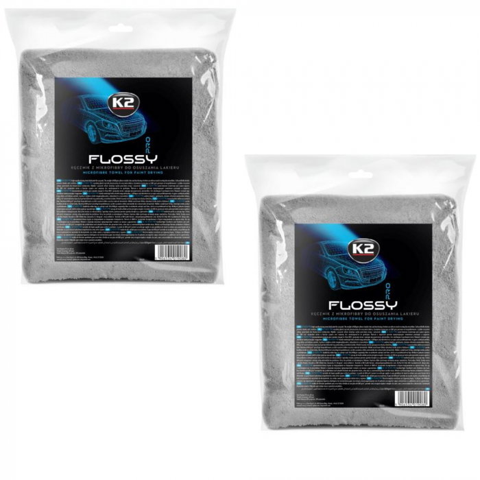 Pachet 2 x prosop microfibra K2 Flossy 800GSM 60X90 cm [1]