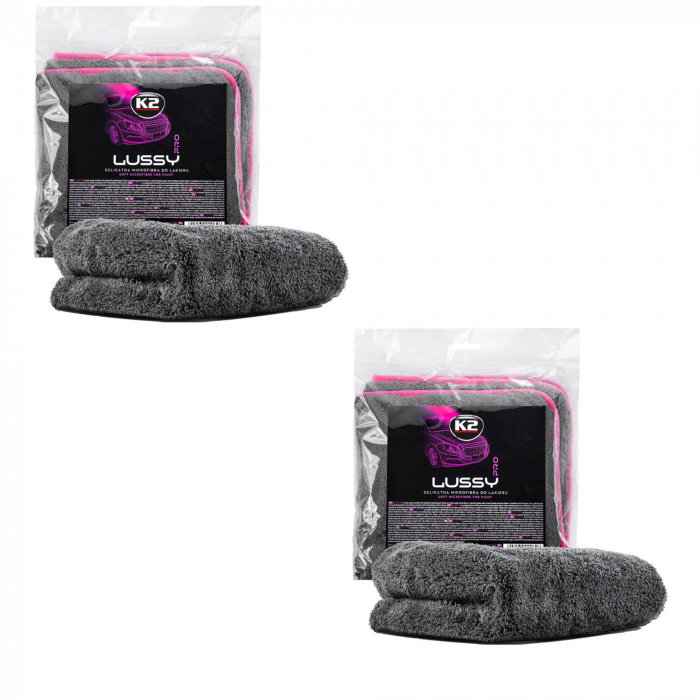 Pachet 2 x prosop microfibra K2 Lussy Pro 1200GSM 40X40 cm [1]