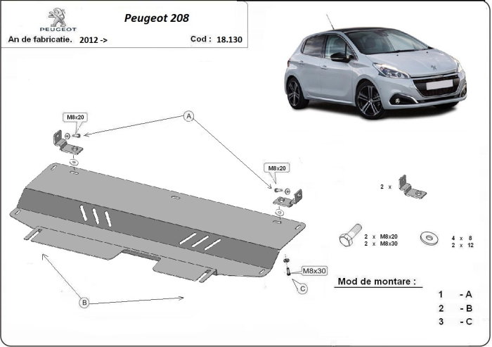 Scut metalic motor, cutie de viteza [1]