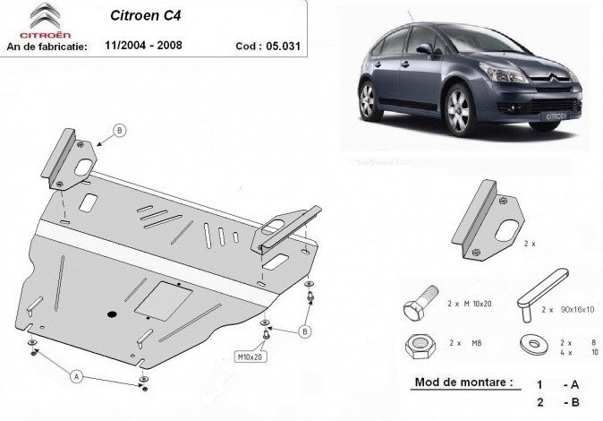 Scut metalic motor, cutie de viteza [1]