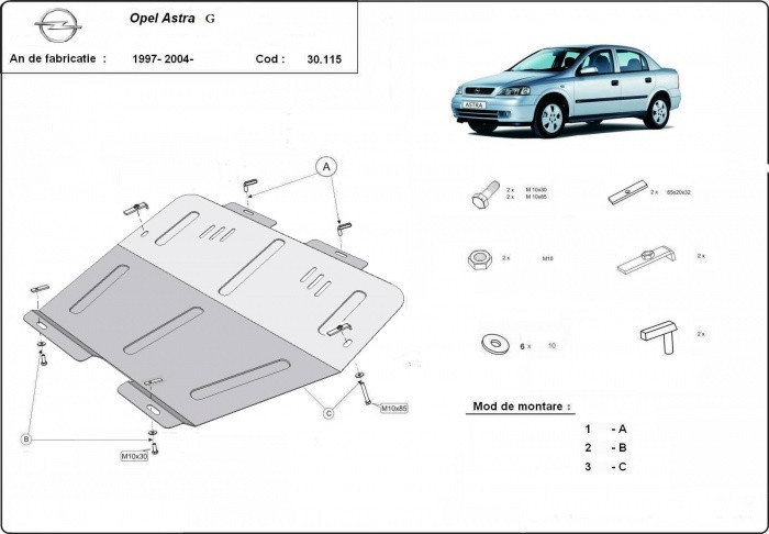 Scut metalic motor, cutie de viteza [2]