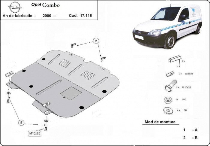 Scut metalic motor, cutie de viteza [2]