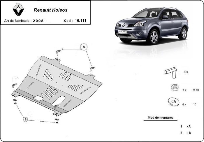 Scut metalic motor, cutie de viteza [1]
