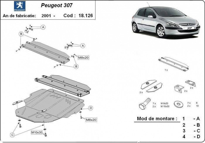 Scut metalic motor, cutie de viteza [1]