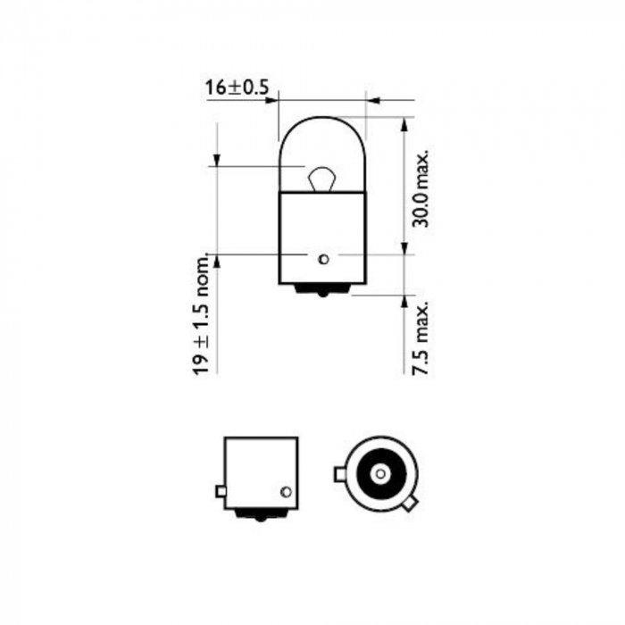 Set 10 Becuri Auxiliar RY10W 12V Philips Vision [3]