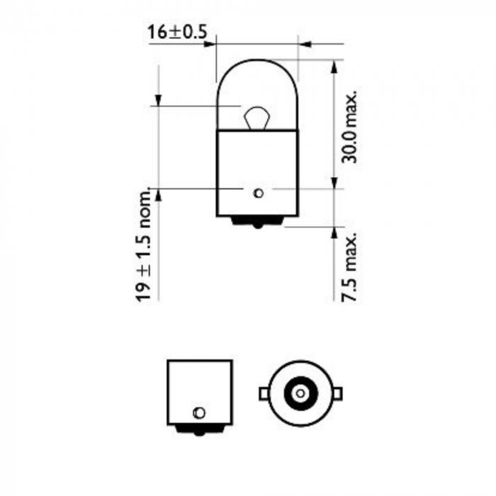 Set 10 Becuri Auxiliare R10W 12V Philips [3]