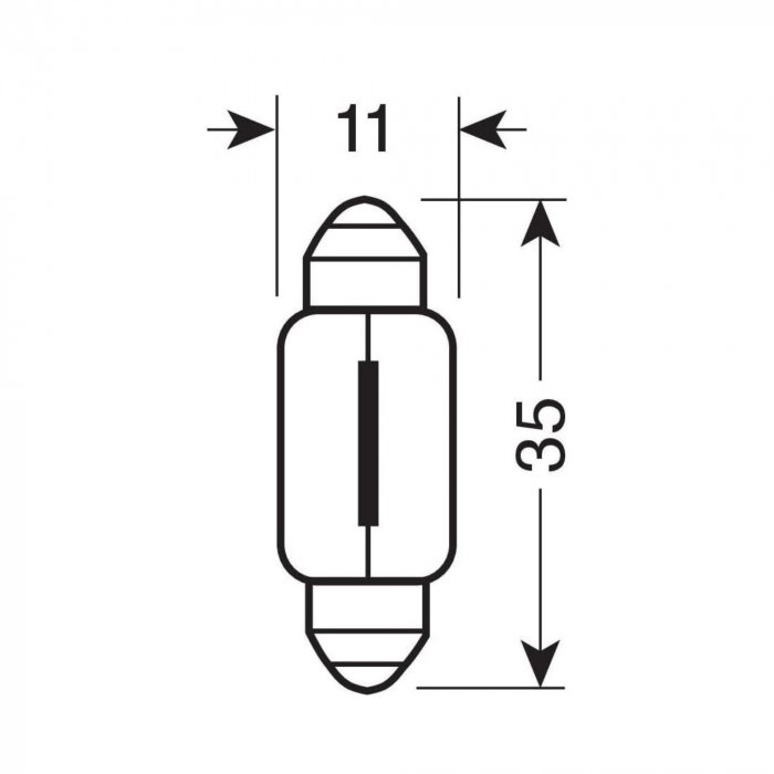 Set 10 Becuri Camion 24V C5W Osram, Original [3]