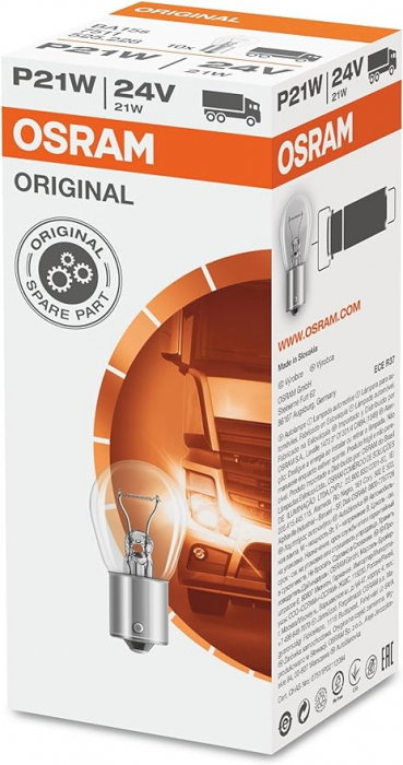 Set 10 Becuri Camion 24V P21W, Original, Osram [1]