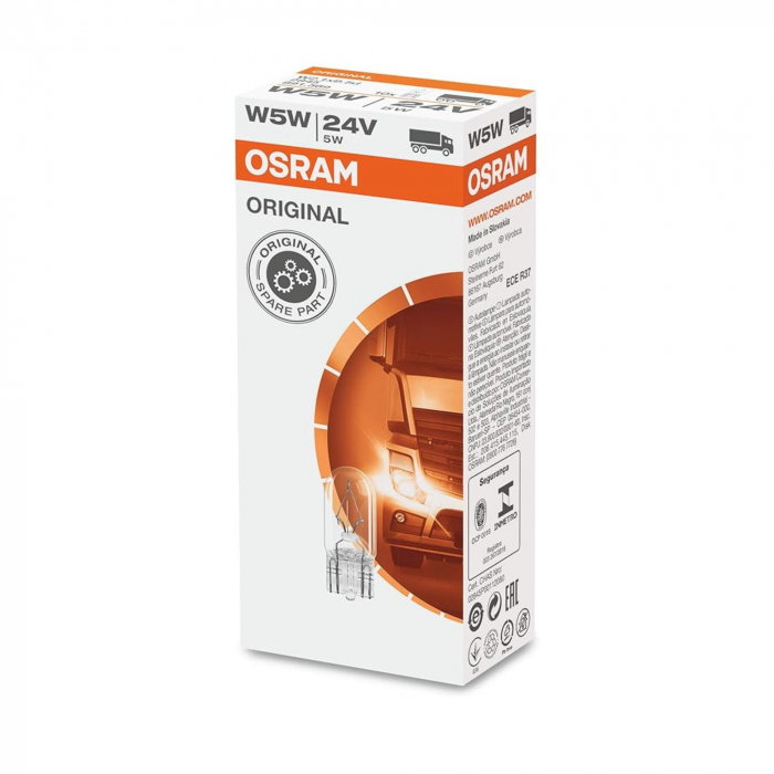 Set 10 Becuri Camion 24V W5W, Osram Original [1]