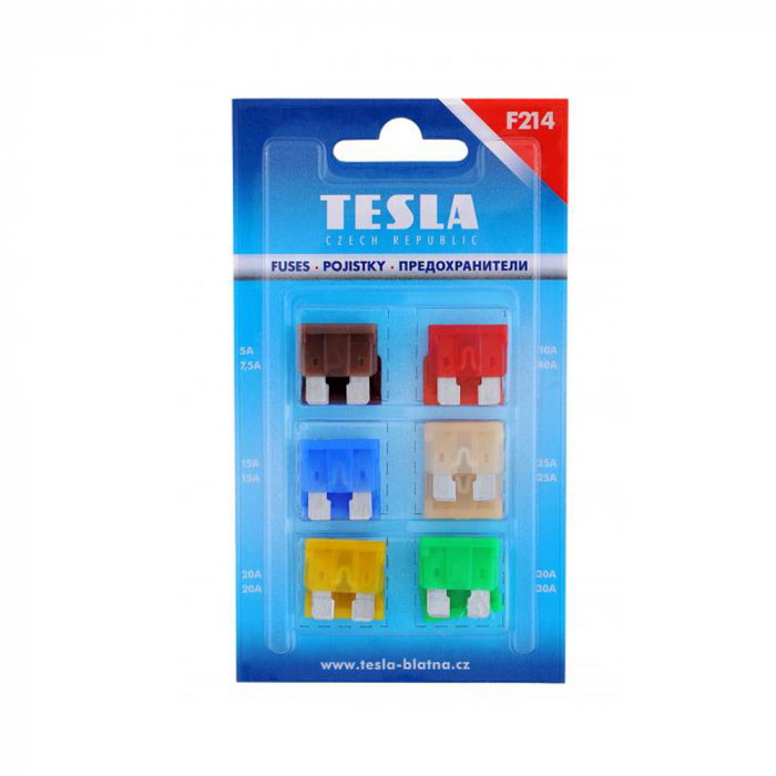 Set 12 sigurante fuzibile Tesla, ATO, 5A, 7,5A,10A, 15A, 20A, 25A, 30A, 40A [1]
