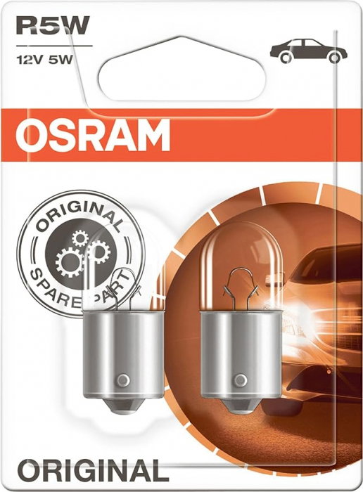 Set 2 Becuri 12V R5W Osram Original Blister [1]
