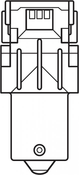 Set 2 Osram LED P21W 12V amber (portocaliu) blister [4]
