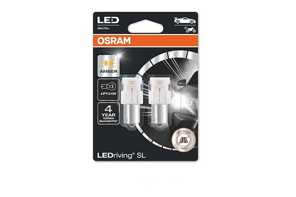 Set 2 becuri auxiliare LED PY21W 12V Osram Amber blister [1]