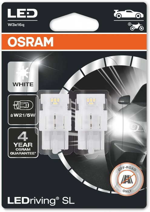 Set 2 LED W21/5W Osram LEdriving SL12V 6000K culoare alba blister [1]