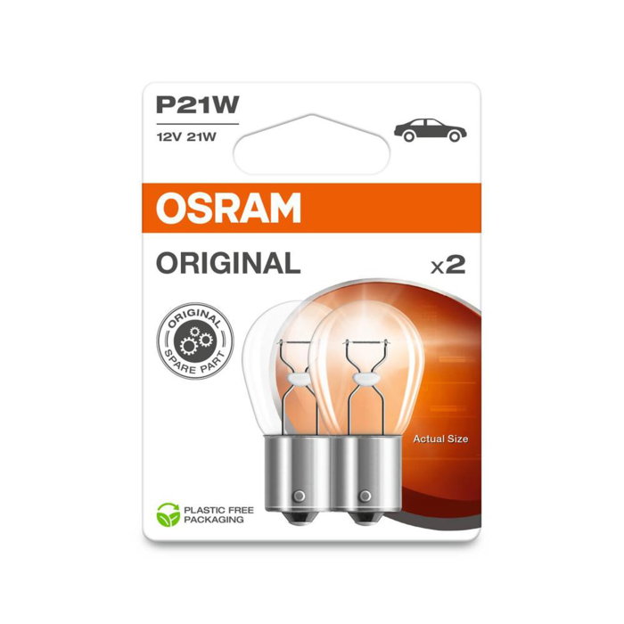 Set 2 becuri P21W Osram Original blister [1]