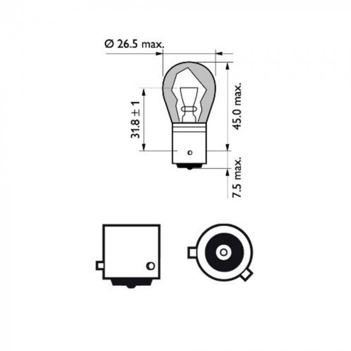 Set 2 becuri semnalizare Philips SilverVision PY21W BAU15s 12V 21W [3]