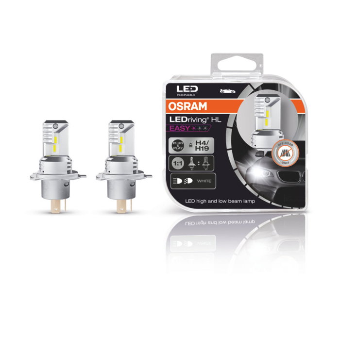 Set 2 LED-uri H4 OSRAM LEDriving HL Easy - 6500K, 19W, 1900lm (Fără Omologare ECE) [1]