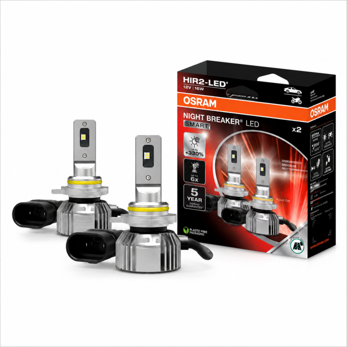 Set 2 LED Osram Night Breaker LED Smart HIR2 Street Legal +330% [1]