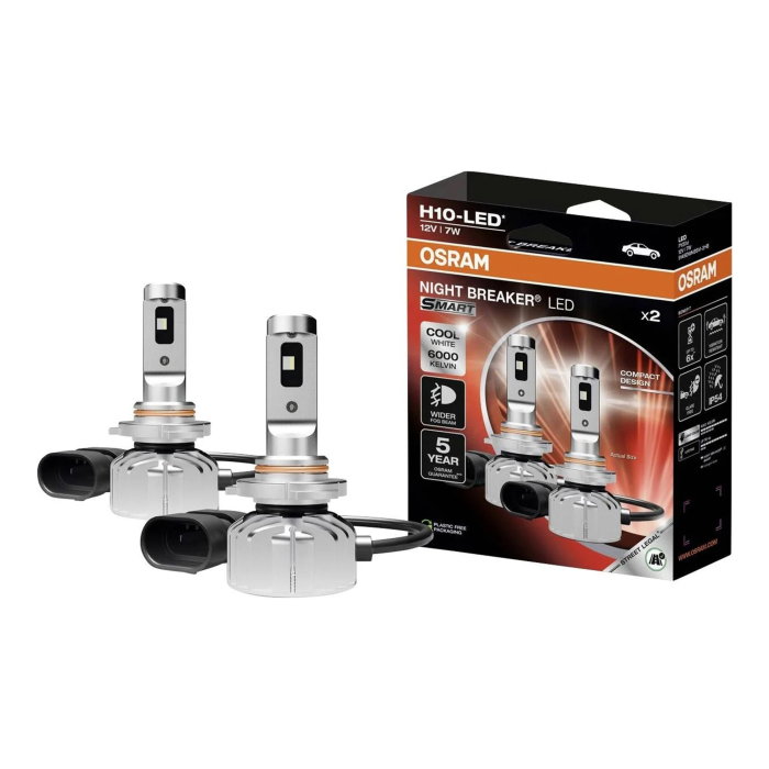 Set 2 LED-uri H10 OSRAM NIGHT BREAKER LED SMART - Street Legal, Omologare RAR, 6000K [1]