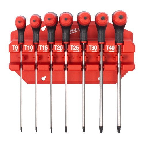 Set 7 chei Torx Milwaukee cu maner Comfort Grip si suport [1]
