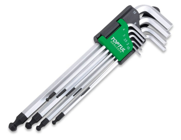 Set chei hexagonale Tip L, 9 buc, Extra lung [1]
