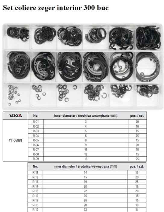 Set coliere zeger interior 300 buc [1]