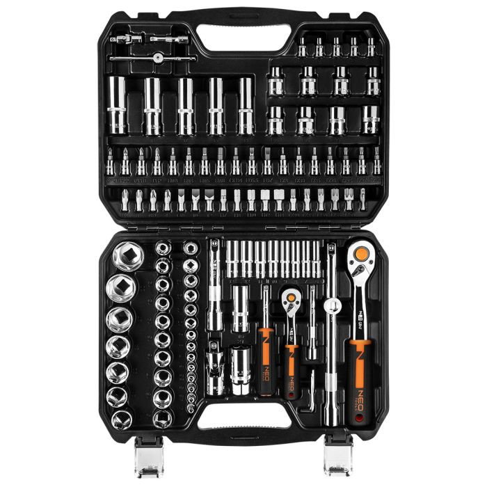 Set de chei 1/4", 1/2", 110 de piese, CrV [2]