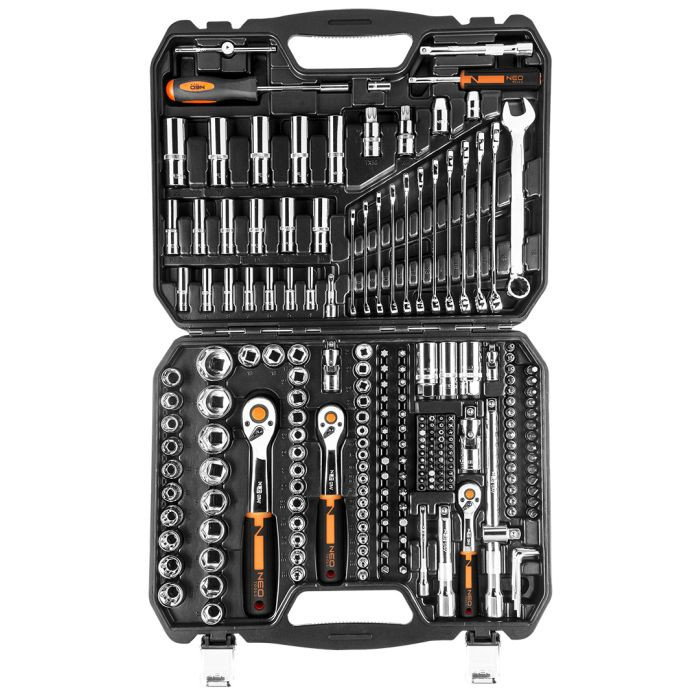 Set de chei cu clichet 1/4", 3/8", 1/2", multifunctionale, 219 de piese [2]