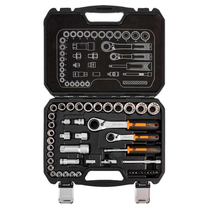 Set de chei tubulare 1/4" + 3/8", 46 buc [2]