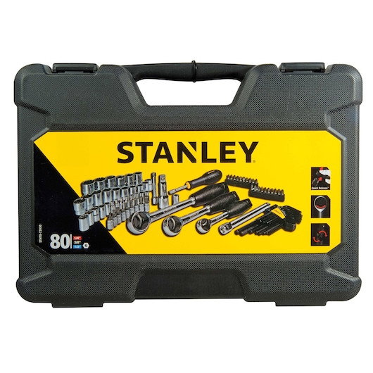 Set de chei tubulare STANLEYr de 1/4 in., 3/8 in. 1/2 in., 80 buc. [3]