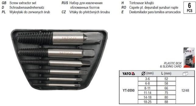 SET EXTRACTOARE SURUBURI RUPTE 6BUC [1]