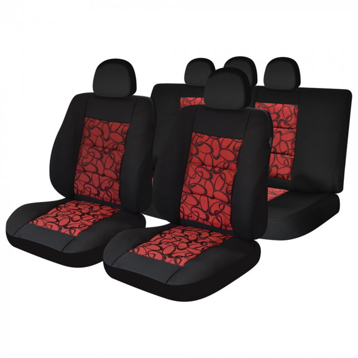 Set huse Pemium Lux Umbrella pentru auto, culoare rosu si negru [1]