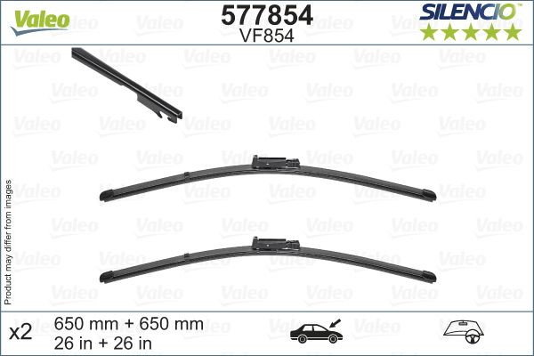 Set lamela stergator Valeo Silencio FlatBlade OE 650/650 mm [1]