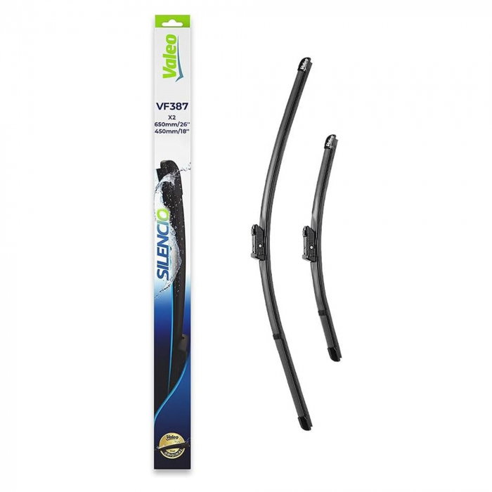 Set stergatoare Valeo Silencio 650/450mm VF387 pentru Audi A1, A3, Seat Leon, Ateca, Skoda Fabia IV, Kamiq, Karoq, Octavia IV, Superb, VW Golf VII, Golf VIII, Polo VI, Taigo [1]
