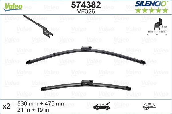 Set stergator Valeo Silencio Flat [1]