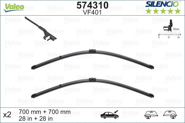 Set stergator Valeo Silencio Flat [1]