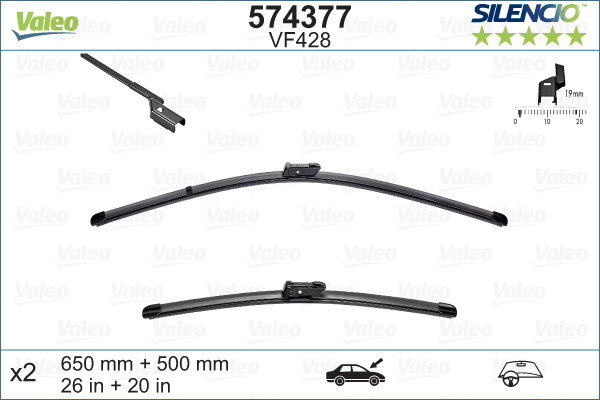 Set stergator Valeo Silencio Flat [1]