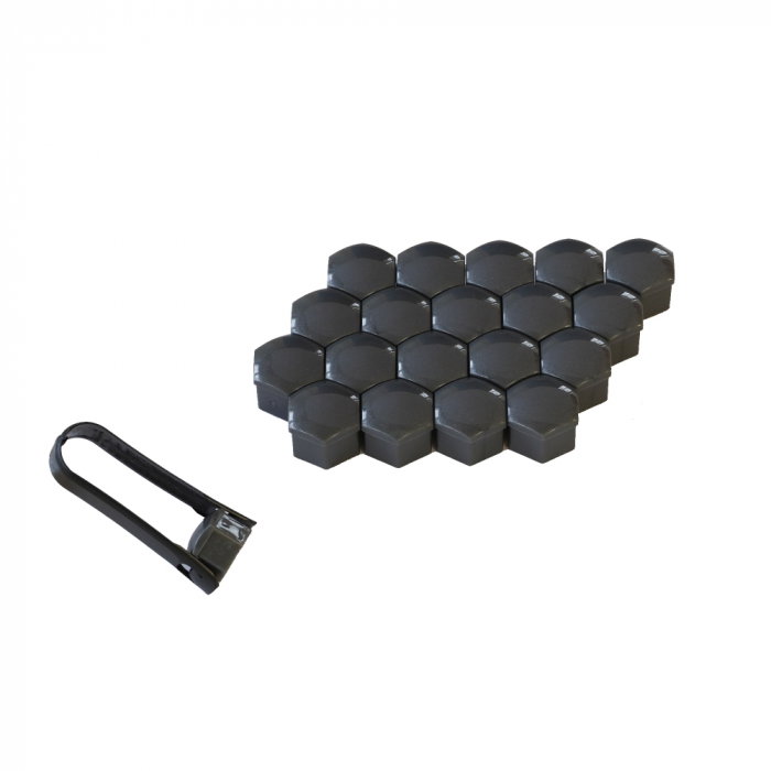 Set 20 capace prezoane 21 mm gri + cleste montare [1]