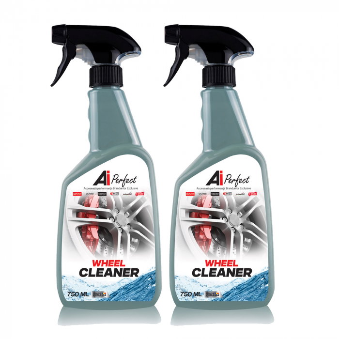 Pachet 2 x Soluție Curățare Jante AI PERFECT WHEEL CLEANER - 0.75 L (Agent de Curățare și Întreținere) [1]