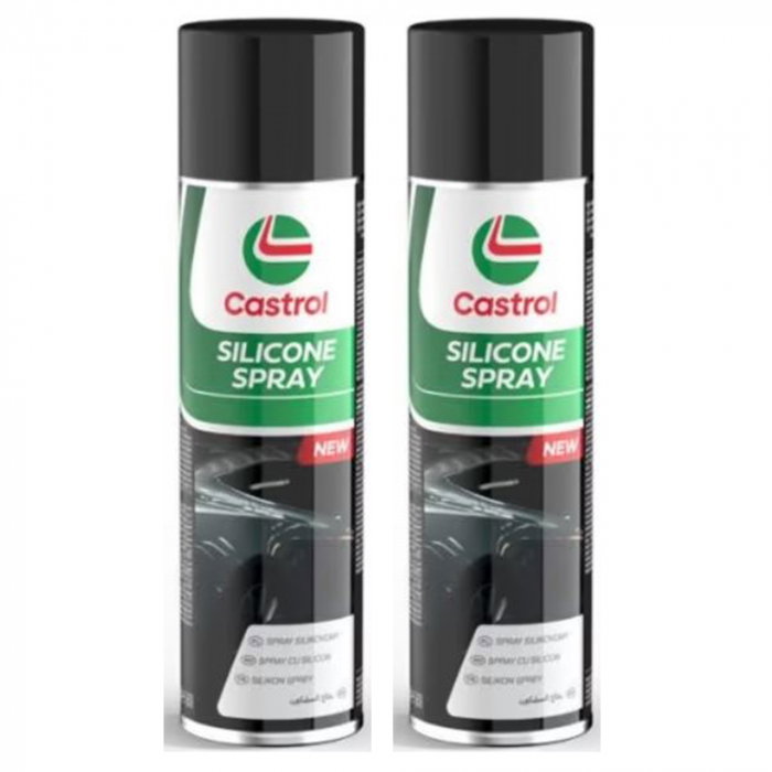 Pachet 2 x Spray Castrol cu silicon pentru metal si plastic 500 ml [1]