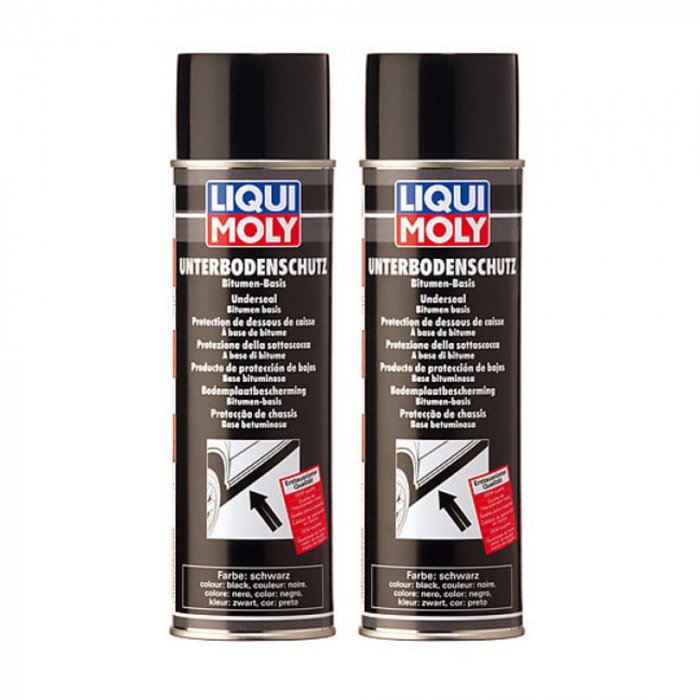 Pachet 2 x Spray Liqui Moly antifon protectie șasiu pe baza de bitum - negru, 500 ml [1]