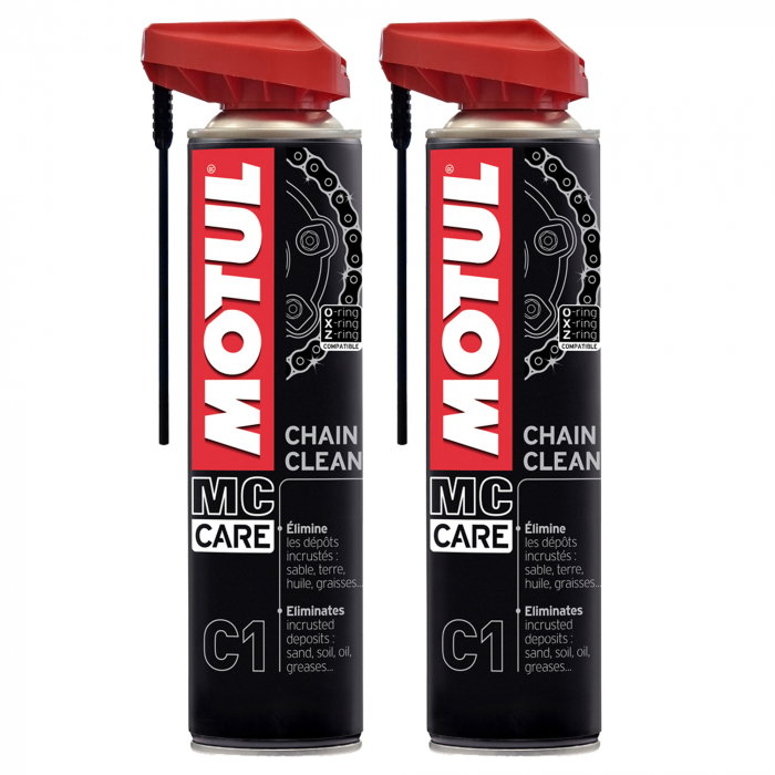 Pachet 2 Spray Motul C1 MC Care pentru curatat lantul moto 400 ml [1]
