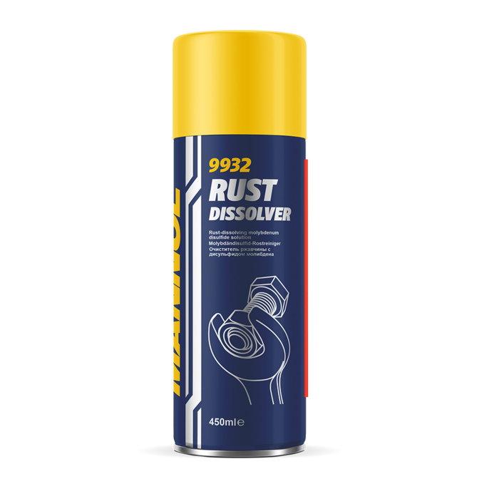 Spray Degripant și Antirugină MANNOL Rust Dissolver 9932, cu Bisulfură de Molibden, 450 ml [1]