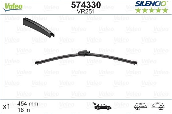 Stergator Valeo Silencio FlatBlade 454 mm [1]